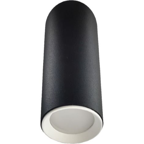 Spot tube Manacor 17 cm GU10 noir/blanc Light Prestige