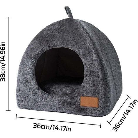 Cuccia per gatti, cuccia da internalo traspirante e lavabile, caldo rifugio per gatti, cuccia per cani, comoda cuccia per gatti da interno (1/3)