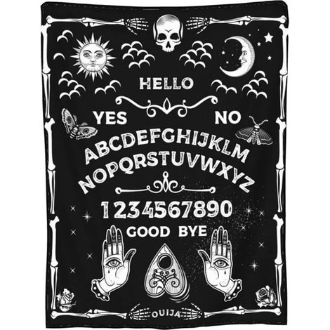 Couverture d'Halloween - Couverture d'Halloween en peluche - Décoration d'Halloween confortable en flanelle grise pour canapé, lit ou salon - 127 x 152 cm - Style 8 (1/2)