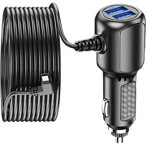 Adaptador de cargador para coche,con dos puertos USB,corriente de 3,5 A,con puerto mini-USB,cámaras de salpicadero con GPS (1/4)