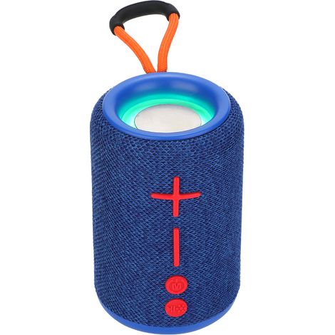(Bleu) Mini haut-parleur à mailles en tissu 5W (1/5)