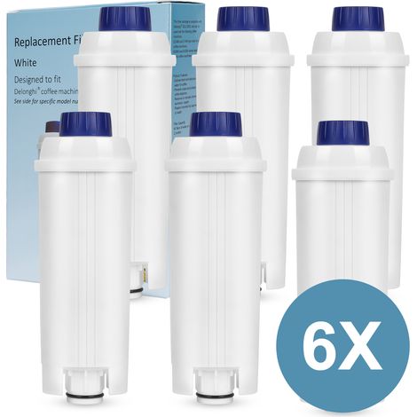 SWANEW Wasserfilter für Delonghi Kaffeeautomaten-Wasserfilter kompatibel für DLSC002 ECAM ETAM 60 Liter Wasser mit Aktivkohle 6 Stücke (1/5)