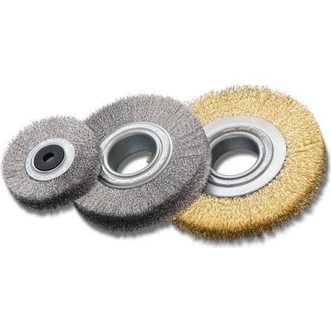 Lessmann Draht-Rundbürste Stahldraht 0,30 / 0,35 mm, Bürsten-⌀xBesatzbreite: 150X22 mm (1/3)