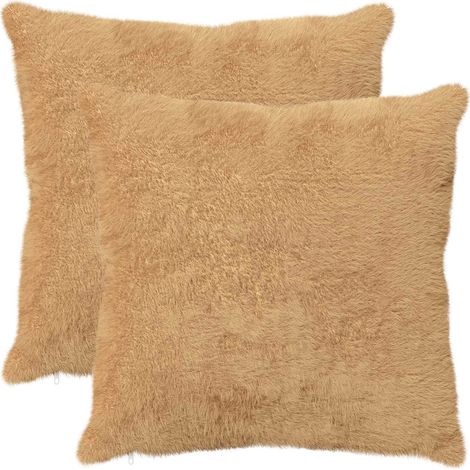 Housse de coussin 2 pc HEERLEN Taupe 70 x 70 cm