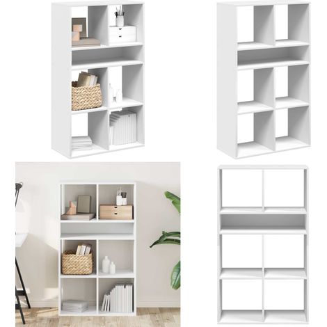 vidaXL Bücherregal Weiß 66x31x112 cm Holzwerkstoff (1/5)