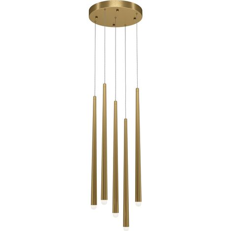 Maytoni Cascade Plafonnier suspendu moderne en laiton 2250 lm 5 LED
