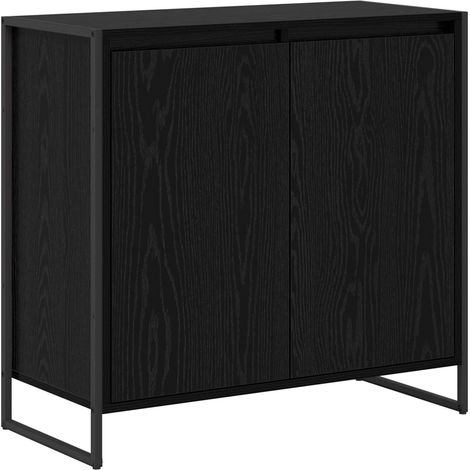 Maison Exclusive - Mobile laterale Rovere Nero 79 x 36 x 75 cm Legno multistrato