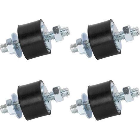 Bloc Silent Echappement Male Caoutchouc Goujons Amortisseur M8 30x20 mm 4 Pack Anti Vibration Isolateur Monte D’Isolation de Vibration pour Mini Split Pompes à Chaleur, Compresseurs d’air