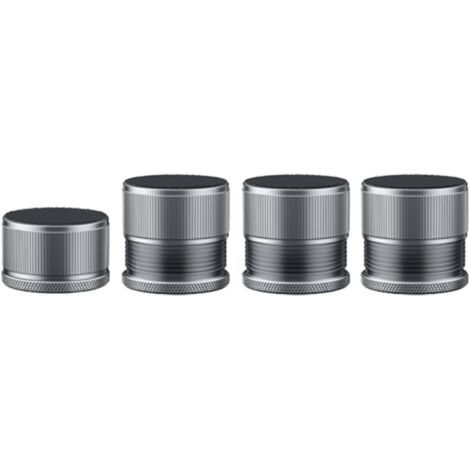 Rehausseurs réglables - hauteur de 2,3 cm à 4,2 cm, rehausseurs pour meubles, adaptés au micro-ondes/four/canapé/meubles (lot de 4, gris) (1/5)
