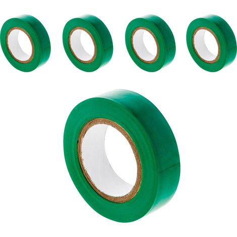Lot de 5 rouleaux adhésifs 15mmx10m - Vert - Zenitech