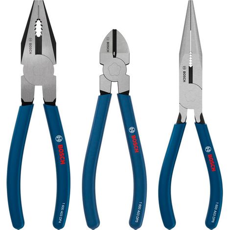Bosch Zangen-Set tauchbeschichtete rutschfeste Griffe 3-tlg. - 1600A03DN3 (1/4)