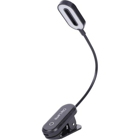 Lampe lecture à pince 3 températures de couleur et luminosité (1/5)