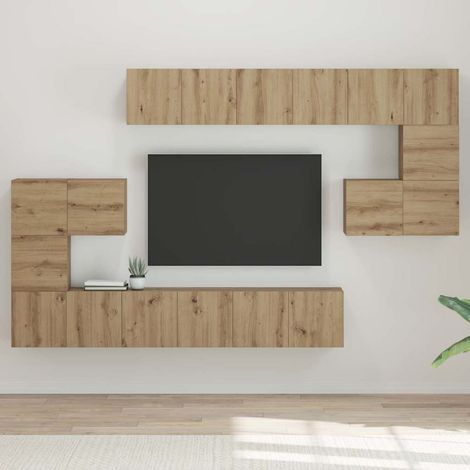 TV Cabinet Set 10 pcs Artisan Oak Engineered Wood vidaXL (1/5)