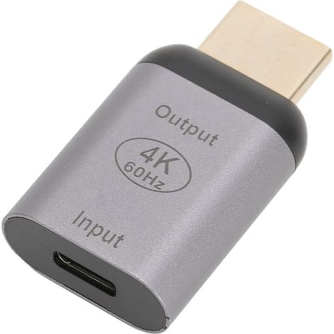 Adaptateur USB-C femelle vers mâle 4K 60 Hz haute vitesse, Plug and Play, interface multimédia USB-C vers HD pour PC, téléphone et tablette. (1/4)