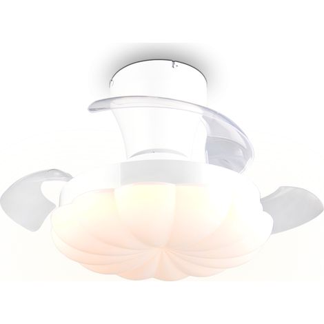 Plafonnier led ventilateur 22w 2500lm cct 2700 6500k 60cm blanc mat telecommande ip20 - trio boras (1/5)