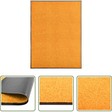 Tapis anti-poussière - Paillasson lavable Orange 90x120 cm (1/5)