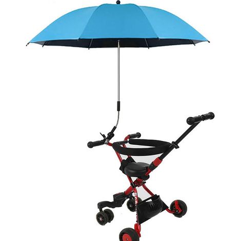 Parasol Pram avec pince réglable, protection UV, pour fauteuil roulant, chaise enfant, ombrelle ajustable en clip. (1/5)