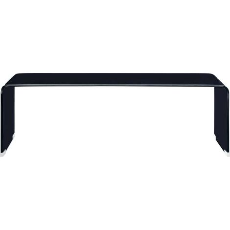 Maison Exclusive - Tavolino da Caffè Nero 98x45x31 cm in Vetro Temperato (1/5)