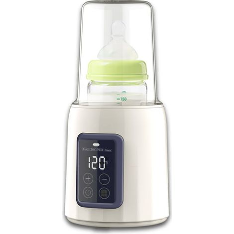 Chauffe-Biberon - Stérilisateur - Température Constante 40 °C - Pour Lait Maternel Et Aliments - 12,6 x 12,6 x 26,5 cm - Blanc - ABS (1/4)