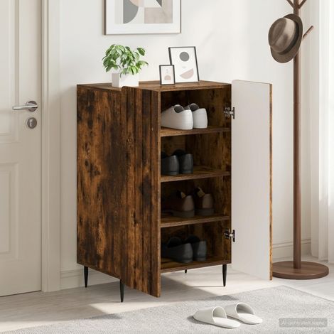 vidaXL Shoe Cabinet ZWOLLE 59.5 x 39.5 x 91.5 cm Engineered Wood (1/5)