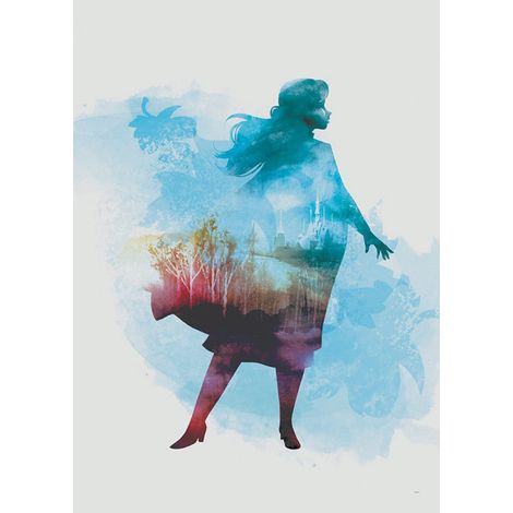 Poster Disney La Reine des Neiges 2 - Anna portrait à l'aquarelle 30 cm x 40 cm (1/4)
