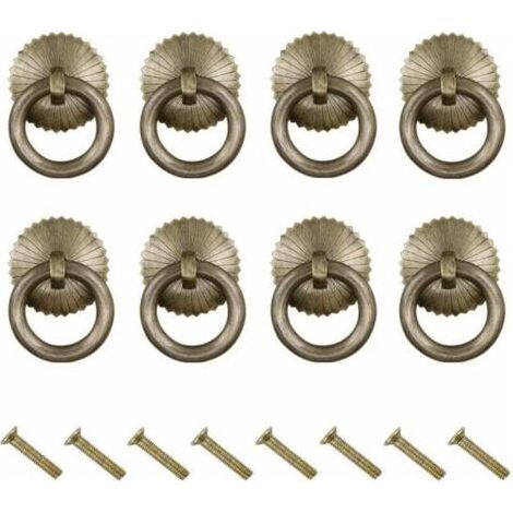 Poignée Meuble 8 Pièces Boutons de Porte Bouton de Porte Cuisine Poignées de Tirage Antique Poignée de Tiroir Vintage avec Vis Bouton de Meuble pour Décoration Rétro Placards Bouton (1/5)