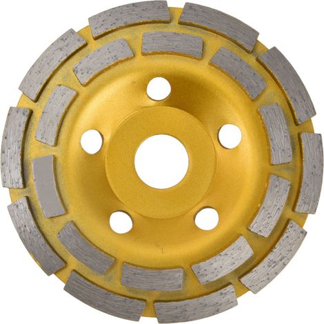 Meule diamantée à double rangée pour le meulage du béton, du granit et du marbre, 125 mm (1/5)