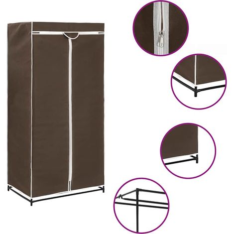 Maison Exclusive - Kleiderschränke 2 Stk. Braun 75×50×160 cm