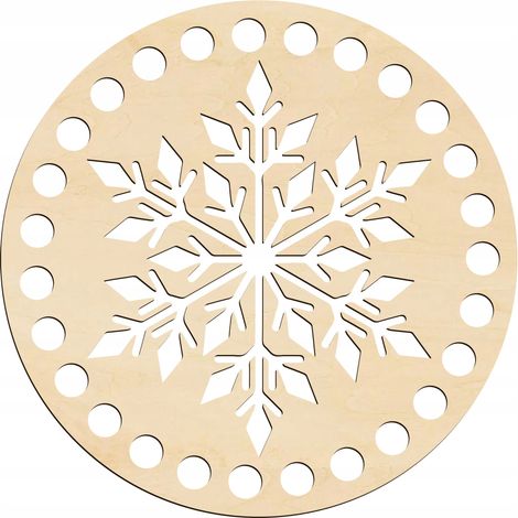 Base circular de madera contrachapada para cesta de 15 cm. Base inferior para bolsa de red ecológica. (1/5)