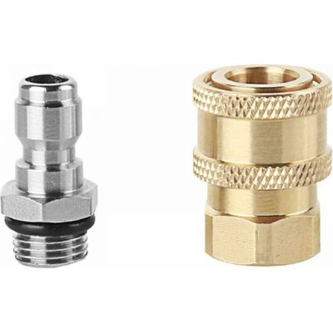 Connecteurs de buse de pulvérisateur haute pression, filetage M14, connecteur rapide 1/4, pièces de raccordement de tuyau, connecteurs de bouteille en mousse de neige (1/5)