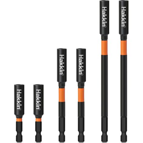 Lot de 6 porte-embouts magnétiques 60/100/150 mm - Porte-embouts de 1/4" - Pour visseuse sans fil, perceuse à percussion, tournevis manuel (1/5)