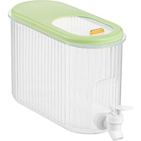 Dispensador de bebidas Hervidor frío con grifo, Dispensador de bebidas congeladas para refrigerador, Mini dispensador de agua, Tetera de frutas, Limonada, Cubo de leche, Contenedor de bebidas portátil (1/5)