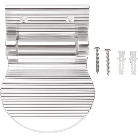 Support de rasage pliable en alliage d'aluminium résistant à la corrosion, installation par vis, étagère pour douche, couleur argent (1/5)