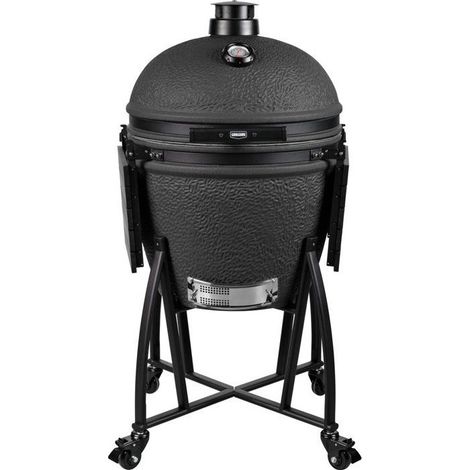 Grill Guru Prime XL Kamado aus Kohle in mattschwarz mit seitlichen Ablageflächen (1/5)