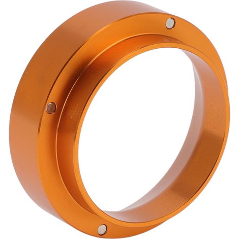 Entonnoir doseur à café en acier inoxydable à large ouverture et surfaces lisses, avec anneau doseur. (1/5)