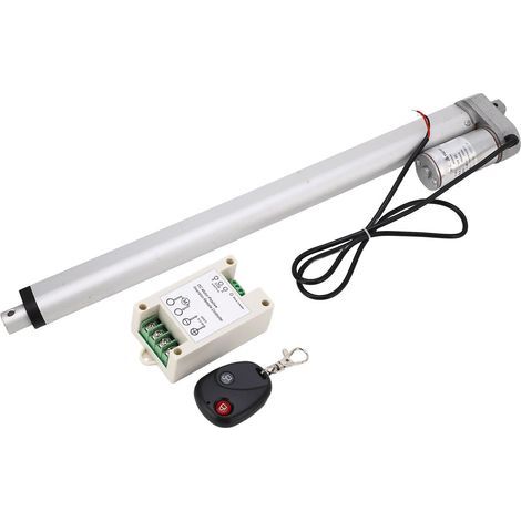 Weißer IP65 750N Linearantrieb, Getriebemotor aus Aluminiumlegierung, 400 mm Hub, 24V Fernbedienungsset mit Controller.