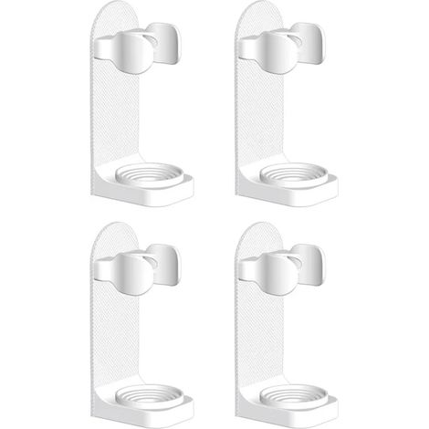 Support Brosse a Dents Electrique - Fixation Autocollante Murale - Réglable - Pour Rangement Vertical - 4 Pièces