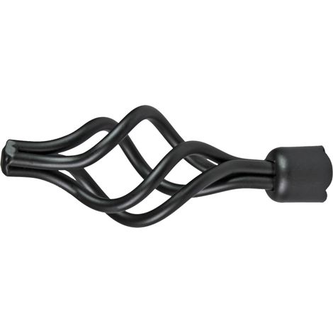 1 pomolo ciorciola nero terminale per tubo diametro 20 mm