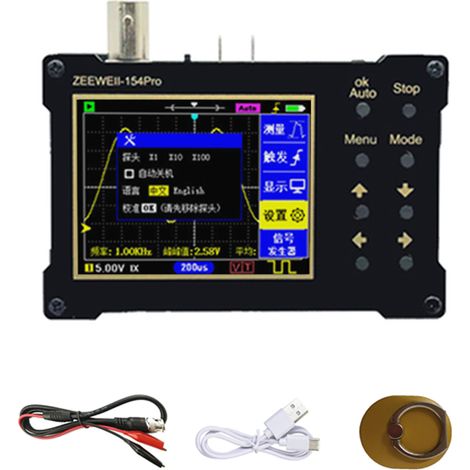 ZEEWEII DSO154Pro résolution 320240 écran couleur TFT 2.4 pouces Oscilloscope numérique 40MSa/s taux d'échantillonnage Support générateur de Signal (1/5)