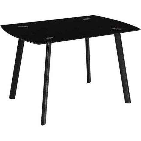 Conjunto mesa + 4 sillas Emma acabado negro/gris. (1/5)