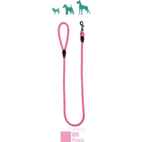 Laisse en Nylon Rose pour Chiens 120 cm Ronde 9 mm