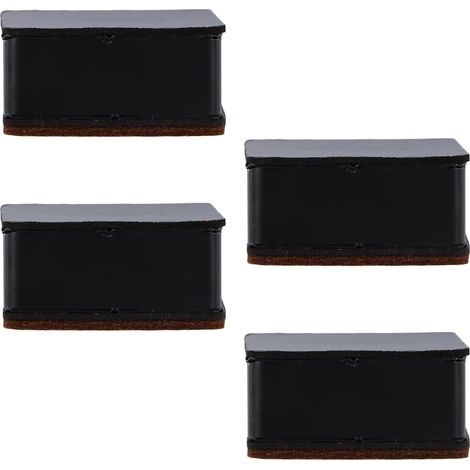 4 Pièces Rehausseur de Meubles en Acier Carbone, Hauteur de 3 cm Rehausseur Pieds de Lit, Rehausseur de Meuble Auto-adhésif Antidérapant, Rehausseur Pied de Table, Diamètre de 6 cm, Carré (1/5)