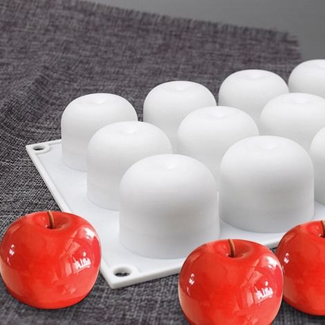 Apfelmousse-Kuchenform mit 15 Mulden für Heiligabend (weiß) (1/5)