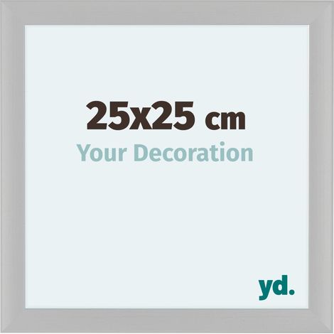 yd. - Cadre photo 25x25 - Blanc Grain de Bois - MDF - Como (1/5)