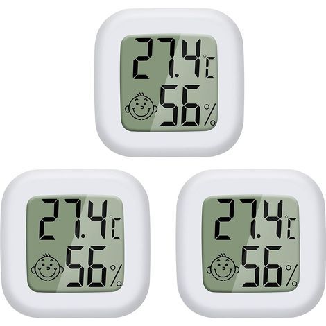 Mini LCD Thermomètre Hygromètre Interieur Numérique Température Humidité de Haute Précision Portable -50 ℃ 70 ℃ 10% 99% RH pour Salon entrepôt Chambre de bébé Vestiaire (1/5)
