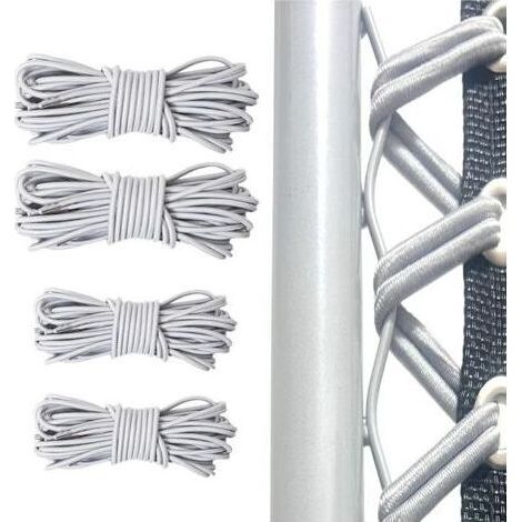 Elastique pour transat Universelle 4pcs (2x2.2m+2x1.4m) pour Fauteuil Relax Zero Gravity élastique Fauteuil Elastique Chaise Longue, La Corde Courte remplace la Partie supérieure la Corde lon (1/4)