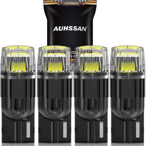 Ampoule LED W5W T10 194 Blanc 2835 Chipsets, 12-24V, Ampoule de Remplacement pour Voiture Intérieur Dôme Carte Porte Plaque d'immatriculation Light Instrument (Pack de 4) (1/5)