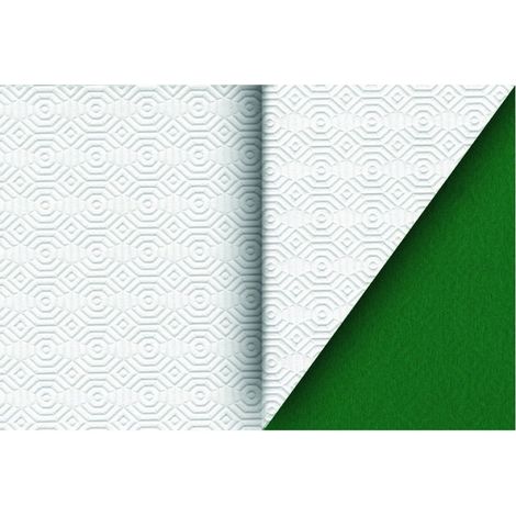 Tovagliato in Pvc Mollettone Bianco/Verde Rotolo cm.140 (H) X 20 mt (L)