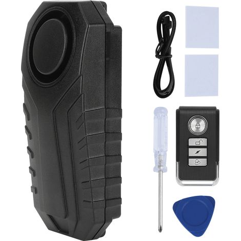 Alarme antivol sans fil 113 dB avec télécommande et vibration pour moto/vélo (1/5)