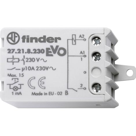 Finder – Relè à impulsion 10A – Contacteur à clé – Tension 230V – Indice de protection IP20 – Pour installations électriques professionnelles (1/6)